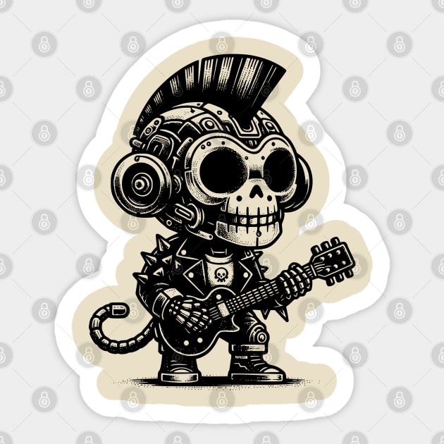 Gothic Punk Monkey Sticker by DreamSage